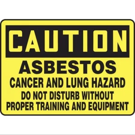 Accuform OSHA CAUTION SAFETY SIGN ASBESTOS  MCAW622VA MCAW622VA